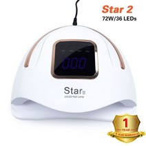 광파 오븐 레인지UV LED 램프 네일 72W 건조기 스타 젤 폴리쉬 빠른 하단 타이머 디스플레이 오븐, 03 Sta2-72W_02 UK