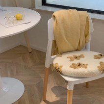 메모리폼 양털 뽀글이 곰돌이 방석 쿠션 3colors, 브라운곰돌이