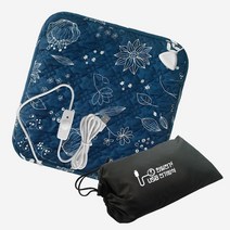 한일 USB 전기방석 + 전용보관가방 국내생산 양면 전기방석, [USB] 정원, 네이비