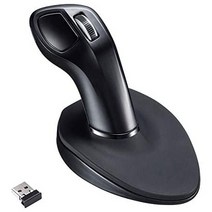 일본직발송 3. 산와 서플라이(SANWA SUPPLY) 산와 공급 무선 인체 공학 마우스 스틱 모양 건초염 방지 IR, One Size, 무선 2.4GHz, 블랙, 무선(2.4GHz)