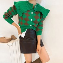 빅프릴카라 비비드 아가일니트