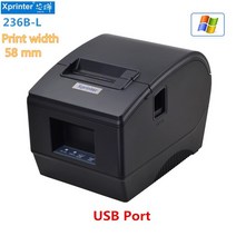 바코드생성기 프린터 기계 출력기 라벨 바코드 프린터 스티커 48/58mm 영수증 인쇄 POS Qr 코드 건조하, 03 236B-L  USB_01 EU 플러그