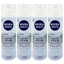 니베아 맨 센서티브 리커버리 쉐이빙 폼 200ml x4 저자극면도, 리커버리 쉐이빙폼 200ml x4