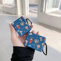캐릭터 큐티 스트라이프 캐리어 스누피 패밀리 에어팟 프로 케이스 에어팟 1/2 적용