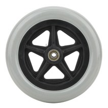 가구 캐스터 바퀴 7 인치 휠체어 앞 바퀴 장애인 노인 도보 의자 휠체어 고무 바퀴, 한개옵션0