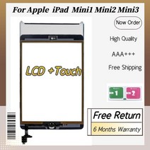 아이패드액정수리 액정교체 태블릿 100% 새로운 LCD 및 터치 스크린 디스플레이 테스트 애플 iPad 미니 1 2 3 A1432 A1454 A1455 A1489 A1490 A14, MINI3 WhiteTouch