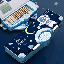 유니커블 멀티 다기능 필통 학생 변신 2단 수납 귀여운 캐릭터 플라스틱필통 연필 케이스 문구 파우치 필기구 파우치 학생 새학기 특이한 선물, B산책소녀 WPS179