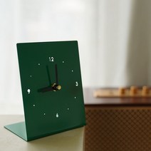 잇다이가 아이언 클락 디자인 철제 탁상시계, 그린