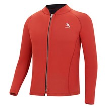 스킨스쿠버 웻슈트 2mm 네오프렌 잠수복 남성 스플릿 긴 소매 서핑 스노클 탑 자켓 수상 스포츠 다이빙 수영, [03] XL, [02] black grey