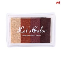 압인기 휴대용 롤러 스탬프 단어 날짜 인감 잉크 패드 DIY 스크랩북 카드 홈 공예 만들기, 07 Brown  Inkpad