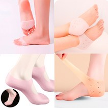 스마일공감 앞꿈치 발패드 뒤꿈치 패드 양말 풋패드, 발보호 덧신 패드 (화이트 M)