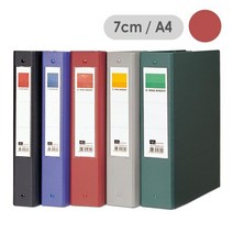 오피스넥스 리멤버 3공O링합지바인더 NPO307(A4 두께:7cm 적색)
