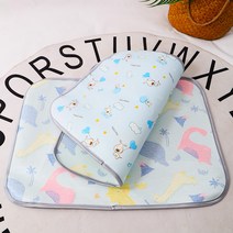 터치온리 침대쿨매트 대나무돗자리 쿨매트 여름침대매트 냉매트 자동차방석 쿨방석 쿨링 거실침대 고급대자리 에어메쉬 방석 대자리 여름매트 쿨링매트 싱글 거실 대자 대나무돗자리 쿨매트, XXL-75 * 100CM, 공룡 양면 패드 블루