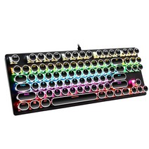 K550 기계식 게임용 키보드 87Key 유선 게임용 키보드 RGB 백라이트, 360 x 130 x 36mm, ABS, 검은 색