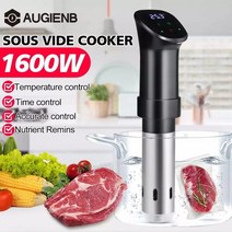 수비드 머신 1600W 강력한 쿠커 LCD 디지털 타이머 304 스테인레스 스틸 요리 기계가있는 진공 수비드 쿠커 순환기 수비드기계, 1pc 슬로우 쿠커, 협동사, 유럽 ​​연합