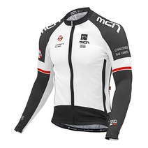 MCN 아녹스 화이트 긴팔져지 자전거의류 라이딩 싸이클 기능성티