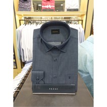 예작 예작 YJ1FBR953NY   도비 올오버 자카드 네이비 일반핏 긴팔 셔츠