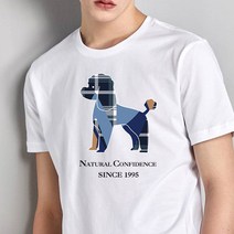 푸들 빅사이즈 남여공용 반팔티 순면30수