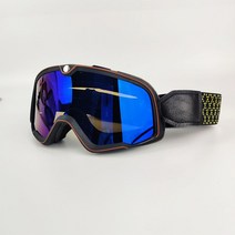 바이크고글 안경착용 방풍 오토바이, Red-Blue lens