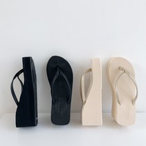 여성 발편한 통굽 키높이 쪼리 슬리퍼 7cm