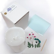 누름꽃공예/야생화를 담아 나만의양초등만들기/풍경LED양초등/무지개무드등/압화체험패키지, LED양초무지개등(누름꽃재료풍경)