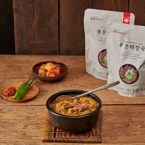 용산3대 용문 뼈해장국 6인분 3팩 우거지 소뼈 해장국 사골 국물안주 캠핑음식 혼밥 갈비탕, 700g, 3개