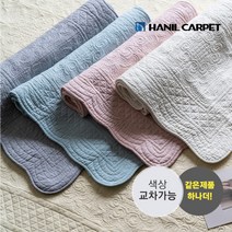 [한일카페트] [2장세트] 클로에 순면 워싱 소파패드 60x160cm 3인용, 색상선택:아이보리 + 아이보리