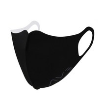 [어베이브]이니셜로고 3D입체 컬러마스크 블랙, 성인 S