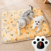 9단 온도조절 반려동물 강아지 고양이 방수 전기 장판 방석 히팅패드, 9단 온도조절(40x45cm)