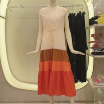 씨씨콜렉트 NC12 컬러블록 맥시원피스 C212MSE049