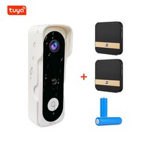 Mini 2.0MP Tuya APP Doorbell Camera WIFI Security CCTV Wireless 1080P Smart Home Video Intercom IR N, 09 V20S-W-2in-BB