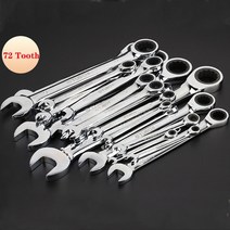 토크 렌치 더블 헤드 래칫 cr-v 72 톱니 가역 래칫 조합 메트릭 톱니 기어 링 및 소켓, 19mm