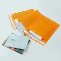 책택배포장 포장지 에어캡 안전 뽁뽁이 택배 포장 포장용 봉투 비닐 봉지 용품 대량(50장), 오렌지, 11. 37 X 45 +4