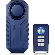 Wsdcam 113dB 자전거 알람 무선 진동 동작 센서 방수 모터사이클 알람 리모컨 포함, Blue