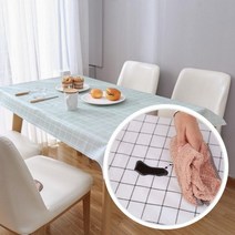 캠핑 체크 테이블보 행사방수식탁보 식탁유리대용, 그린체크(d)
