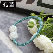마그네틱 커튼 래칫 타이 다운 크리에이티브 고급 밴드 심플한 로프 쌍, Blue+Two 1 Pair