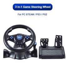 수동기어 레이싱휠 자동차 트럭 게임 핸들 레이싱 페달 장비 카트 키덜트 시뮬레이터, 3 in 1
