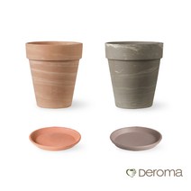 데팡스 데로마 이태리토분 바소알토듀오 화분+받침세트 인테리어화분 대형화분 거실화분, 화분22cm(화이트)+깔망+받침대