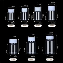 약병 실리콘 플라스틱 투명약통 약품 포장 리필 가능 병 PET 투명 빈 씰 약 알약 바이알 30ml 50ml 100ml, [11] 500ml, [01] 1pc