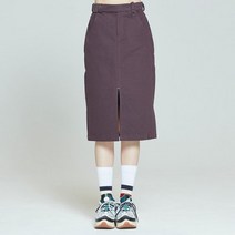 ROMANTIC CROWN FRONT PLACKET SKIRT_퍼플