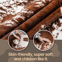 CONBEN 인조 소가죽 러그 라지 (1.4 x 2m(4.3 x 6.5피트)) .. 정품보장