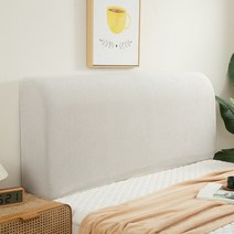 침대헤드커버 헤드 보드 베개 속눈썹 소파 더블 사이즈 침대 커버 이불 킹 베드 침대보 린넨 코튼 시트 케이스, [03] W180 x H60cm, [02] white