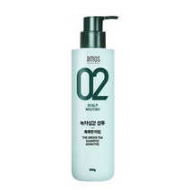 아모스 녹차실감 샴푸액 500g 지성 중건성 민감성두피 탈모샴푸, 민감성 두피