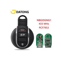 자동차 키링 키케이스 키홀더 Datong Wolr 자동차 원격 제어 키 BMW 미니 쿠퍼 클럽맨 F55 2014-2018 FCCID, 02 4 버튼_01 433MHz