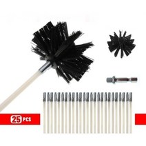 화목난로연통청소 보일러 굴뚝 벽난로 연통 세관 파이프 주름관 청소솔 하수구, 9Pcs 570mm