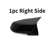 미러 커버 Bmw 1 2 3 4 시리즈 116i 후면보기 탄소 섬유 광택 블랙, 03 1pc Black-Right