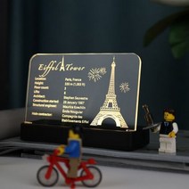 크리에이터 엑스퍼트 10307 에펠 타워 빌딩용 LED 조명 키트 DIY 장난감 세트 램프 배터리 박스 만 포함 빌딩 블록 미포함, 10307 Nameplate