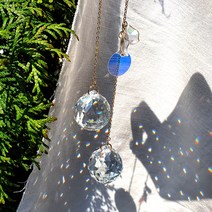 심플 크리스탈 썬캐쳐 드림캐쳐 인테리어 지구볼 풍수 재운발복, B급 코지플레인