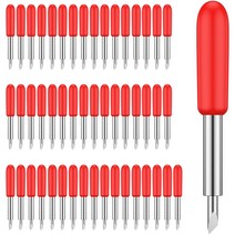 전동 공구 커팅 플로터용 30/45/60 도 교체 블레이드 롤랜드 크리컷 플로터 블레이드 나이프 커터 블레이드, 50Pcs 45 degree