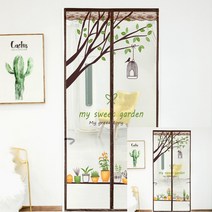 라이프랩 문 모기장 방충망 커튼식 창문 아이방 아파트 현관 방충 망 방문 모기장 나무 100X210